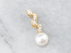 Botanical Pearl Diamond Gold Pendant
