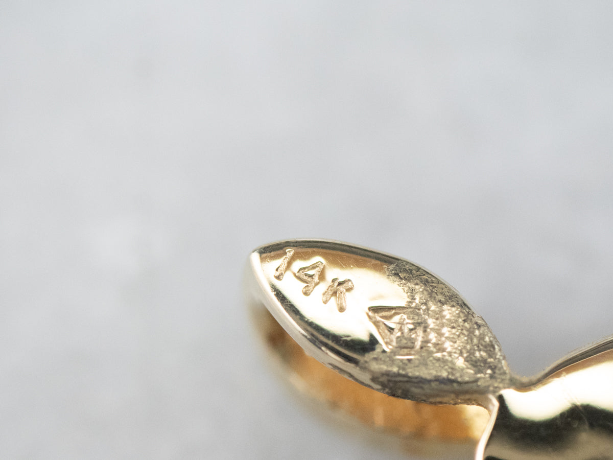 Botanical Pearl Diamond Gold Pendant