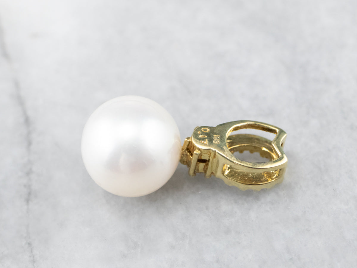 Pearl Diamond 18K Gold Pendant