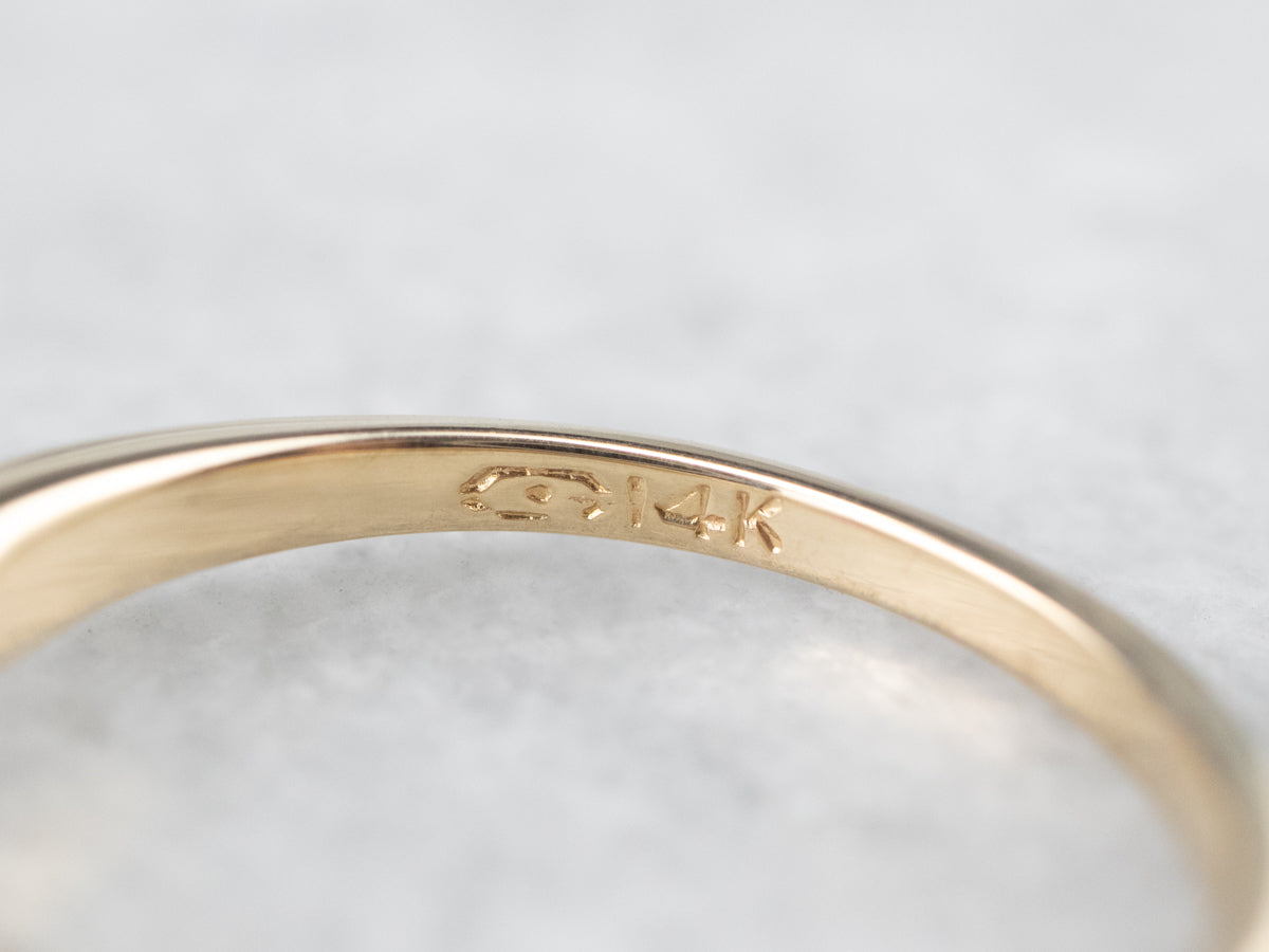 Pink Sapphire and Diamond Two Tone Gold Ring