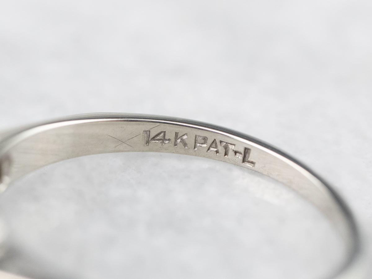 Retro Old Mine Cut Diamond Engagement Ring