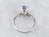 Pale Blue Sapphire White Gold Solitaire Engagement Ring