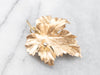Gold Diamond Grape Leaf Brooch or Pendant