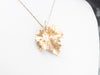 Gold Diamond Grape Leaf Brooch or Pendant