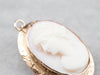 Mid Century Pink Shell Cameo Pendant or Pin