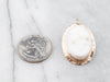 Mid Century Pink Shell Cameo Pendant or Pin