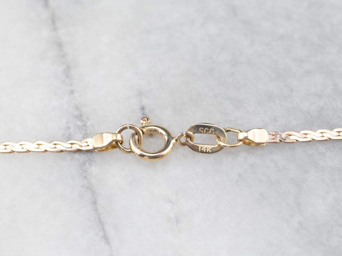 Gold Bow Amethyst and Diamond Necklace