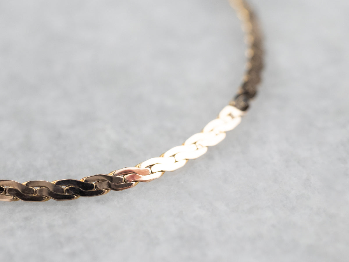 Gold Bow Amethyst and Diamond Necklace