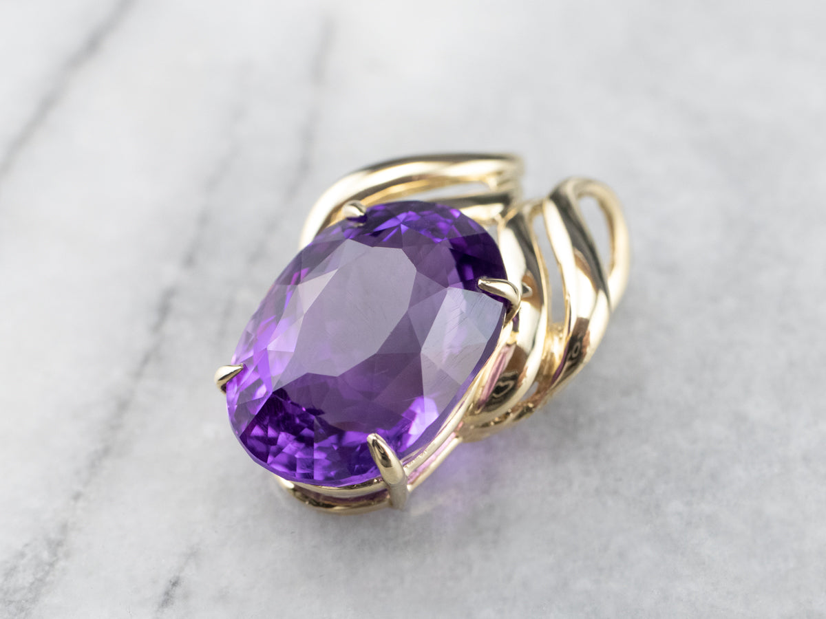 Colgante Cóctel Oro Amarillo Amatista