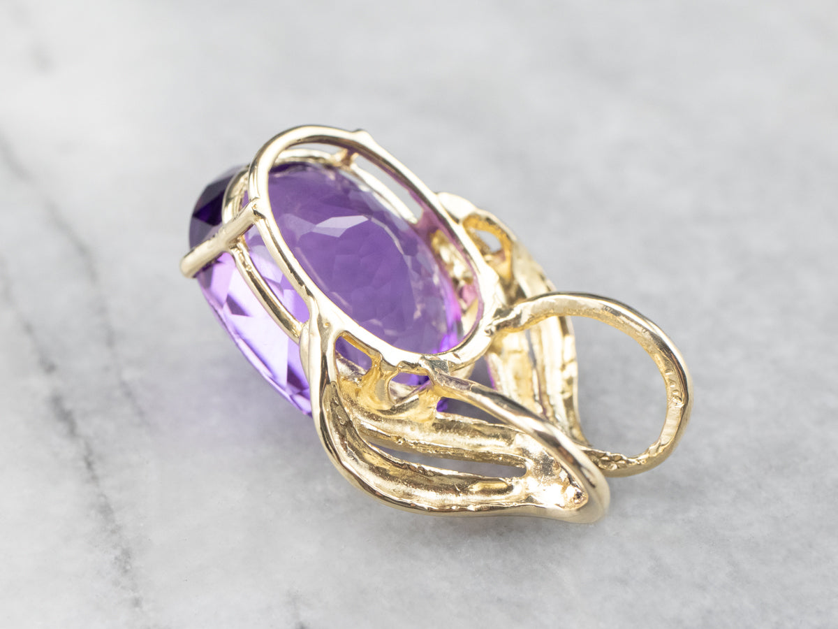 Colgante Cóctel Oro Amarillo Amatista