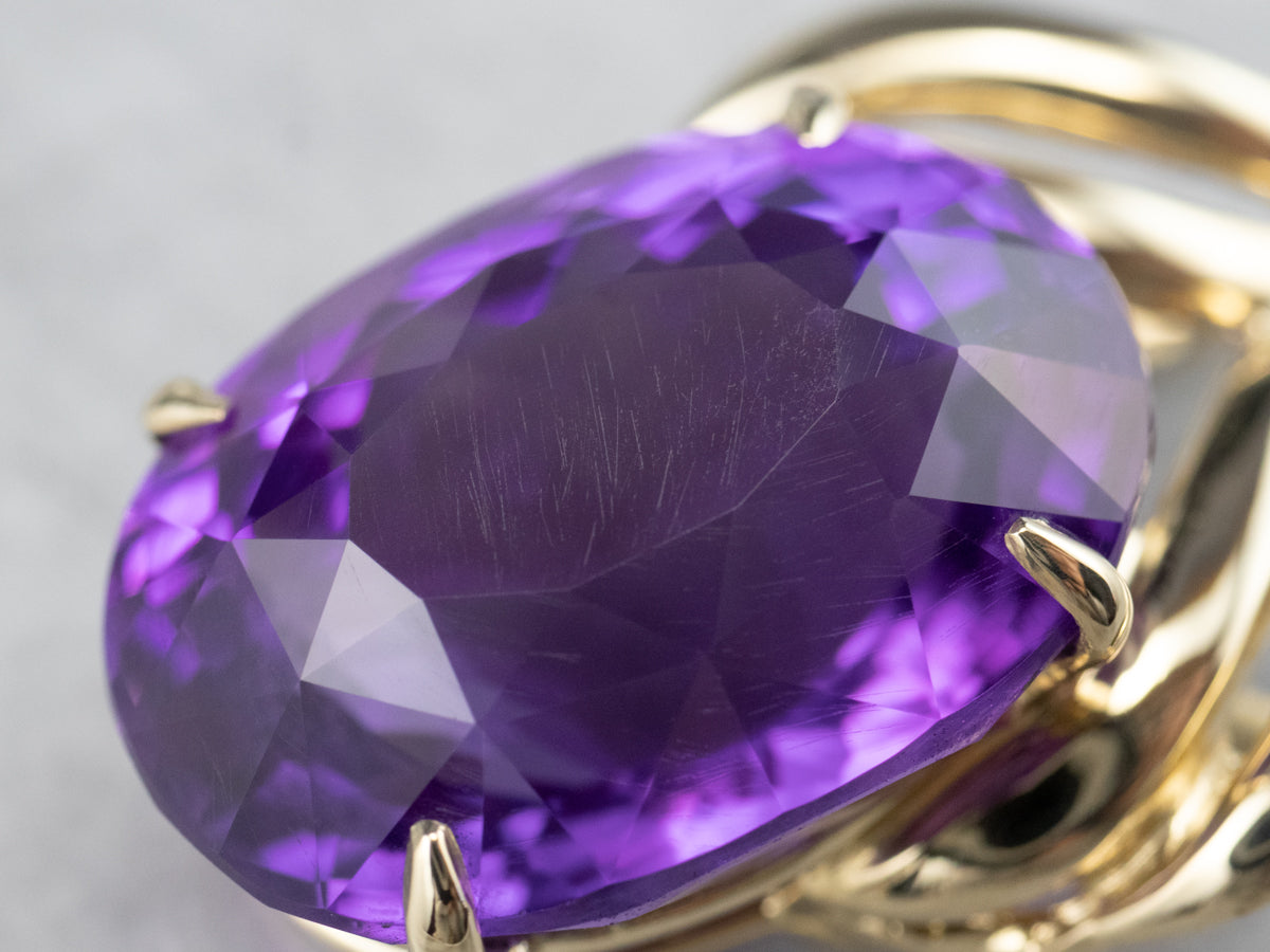 Colgante Cóctel Oro Amarillo Amatista