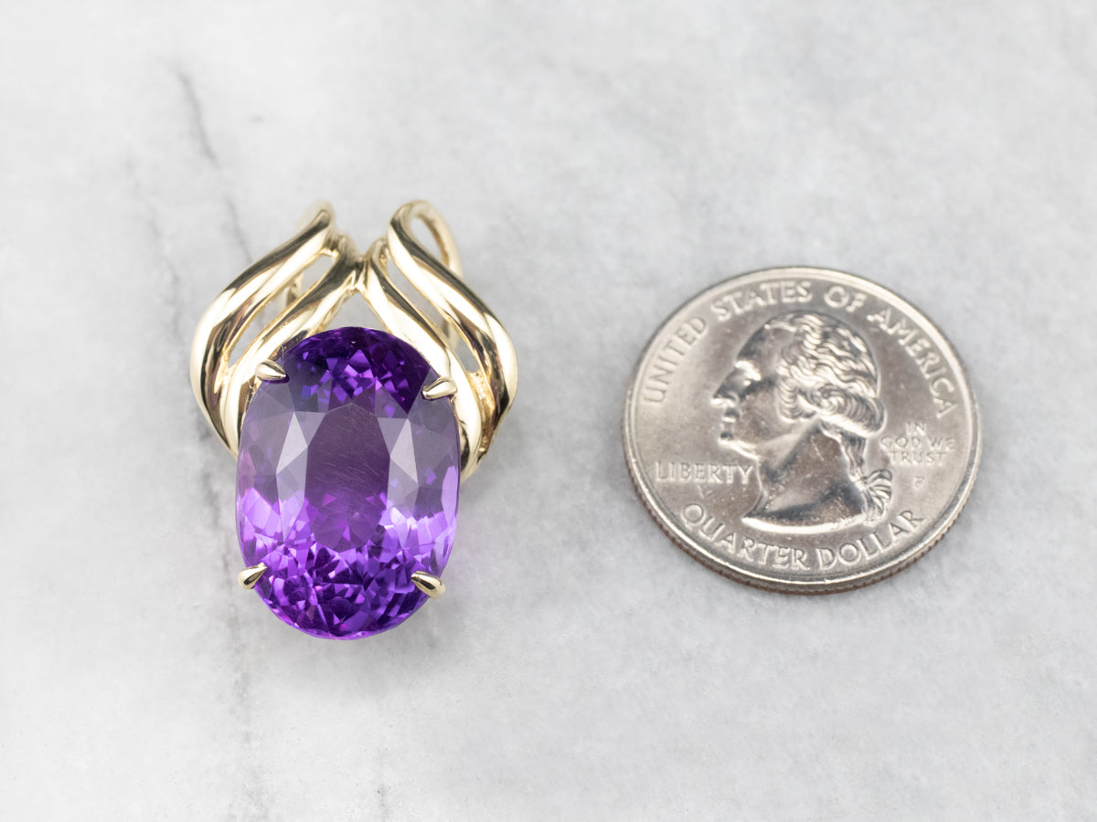 Colgante Cóctel Oro Amarillo Amatista