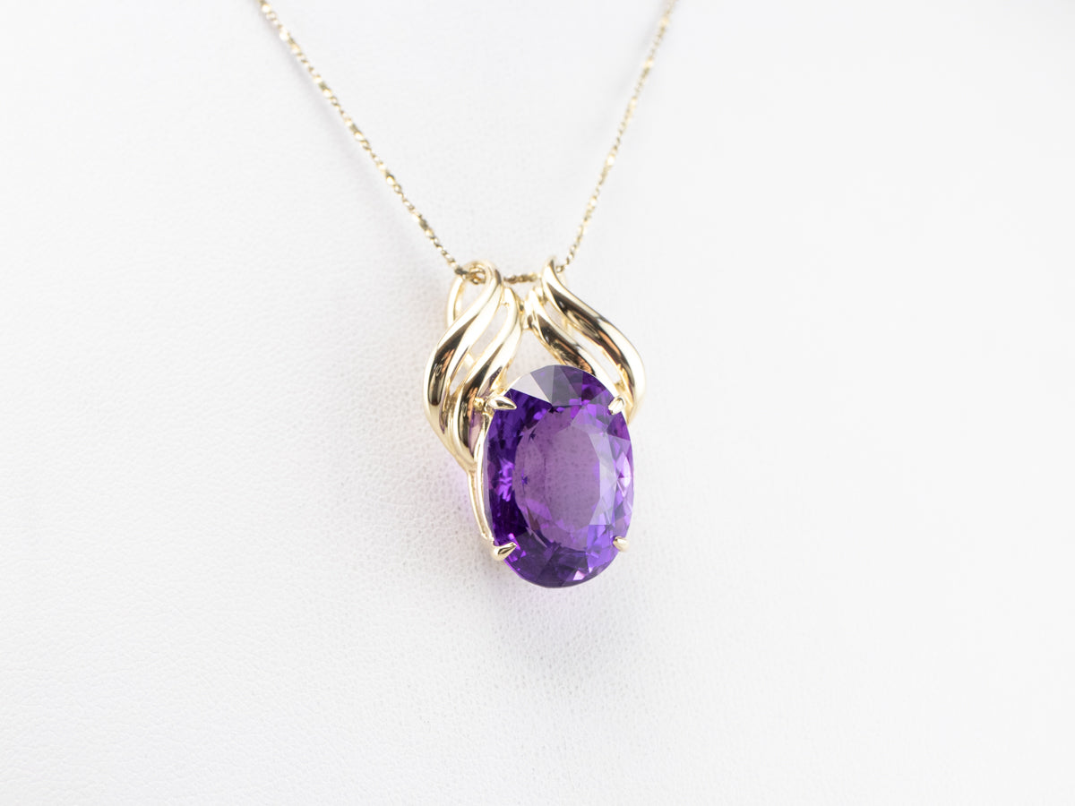Colgante Cóctel Oro Amarillo Amatista