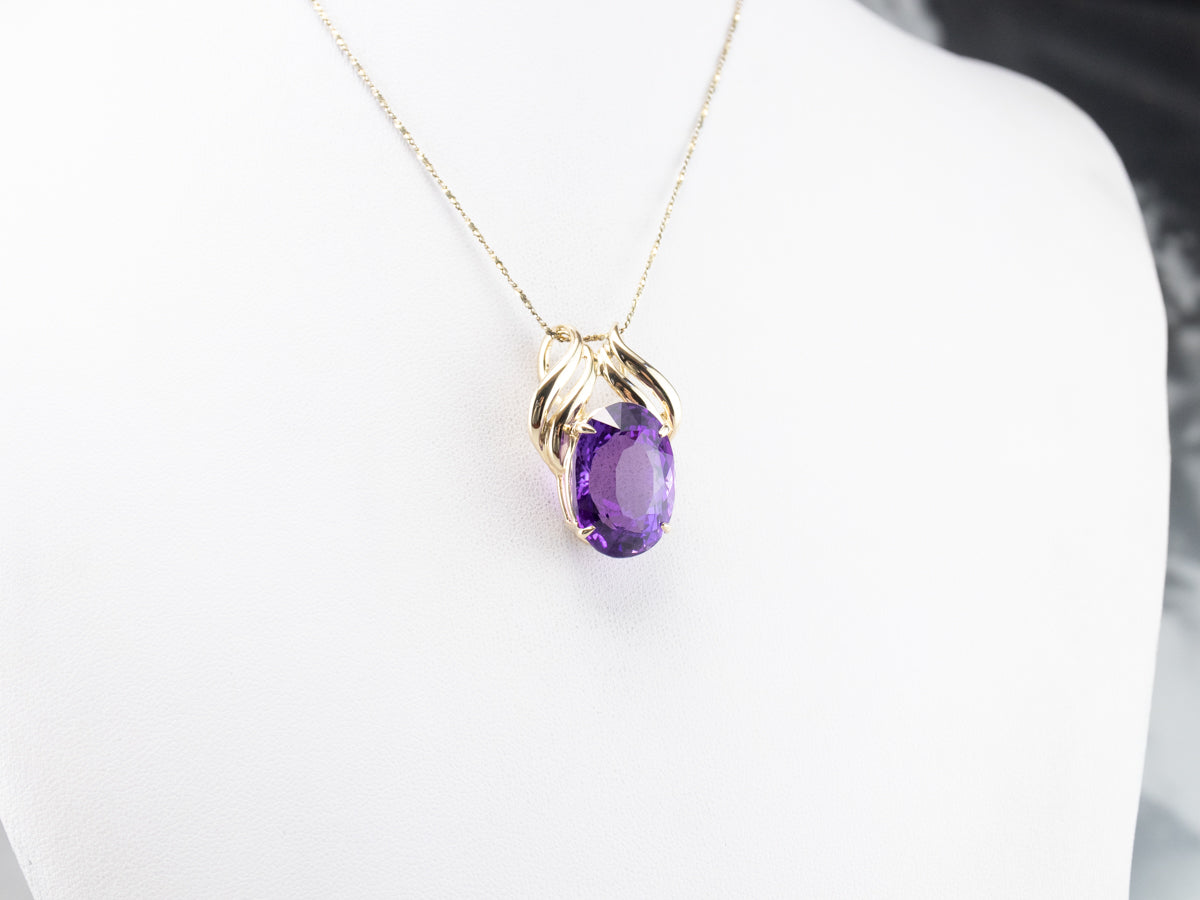 Colgante Cóctel Oro Amarillo Amatista