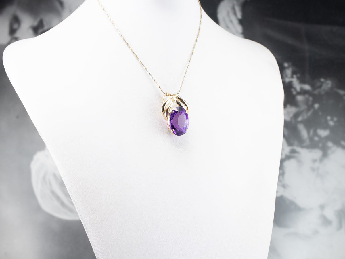 Colgante Cóctel Oro Amarillo Amatista