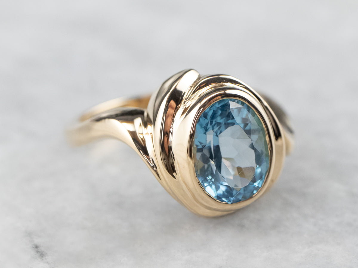 Blue Topaz Bypass Ring