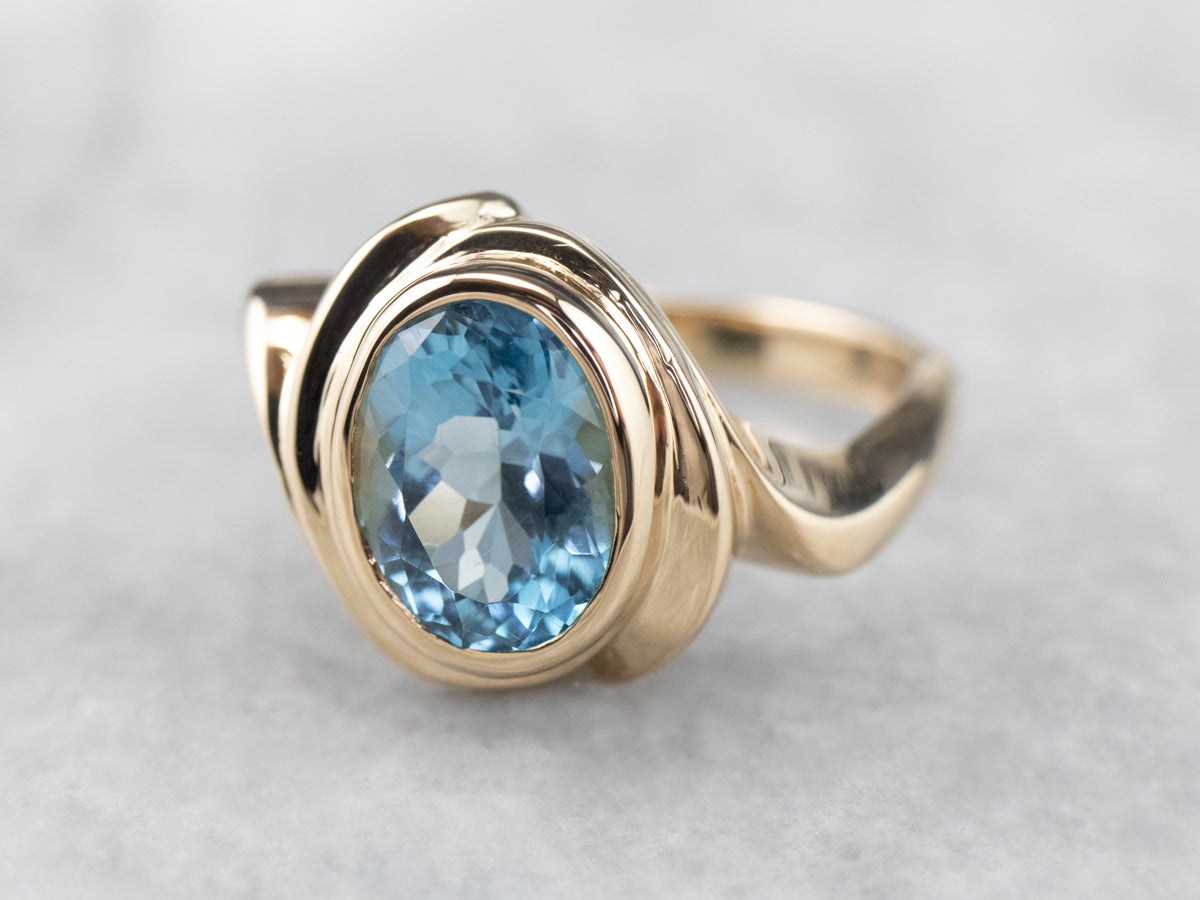 Blue Topaz Bypass Ring