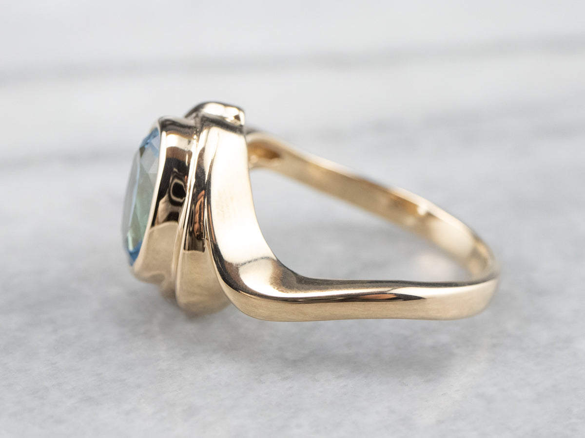 Blue Topaz Bypass Ring