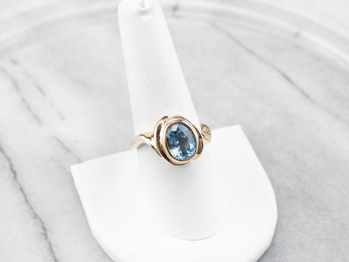 Blue Topaz Bypass Ring