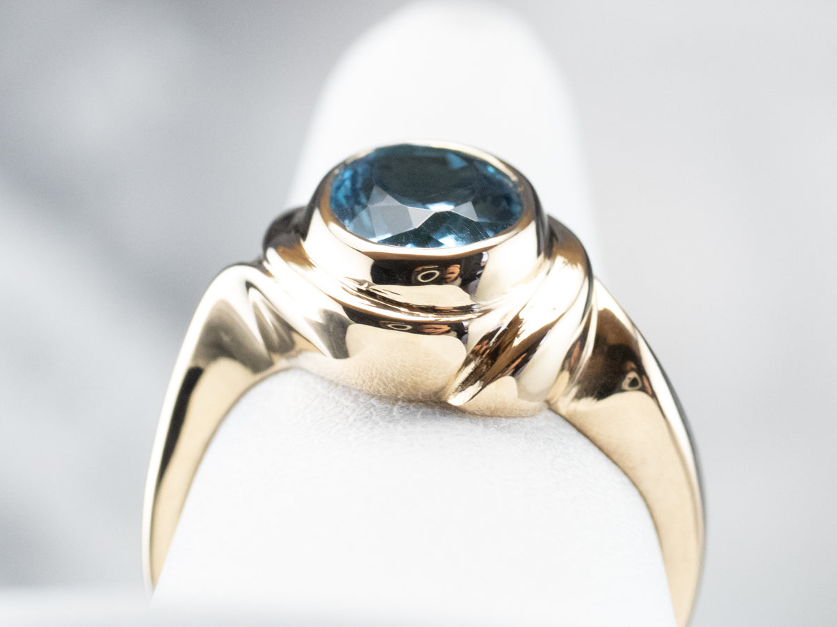 Blue Topaz Bypass Ring