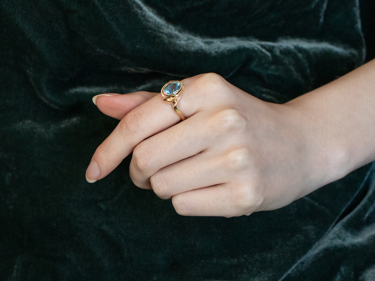 Blue Topaz Bypass Ring