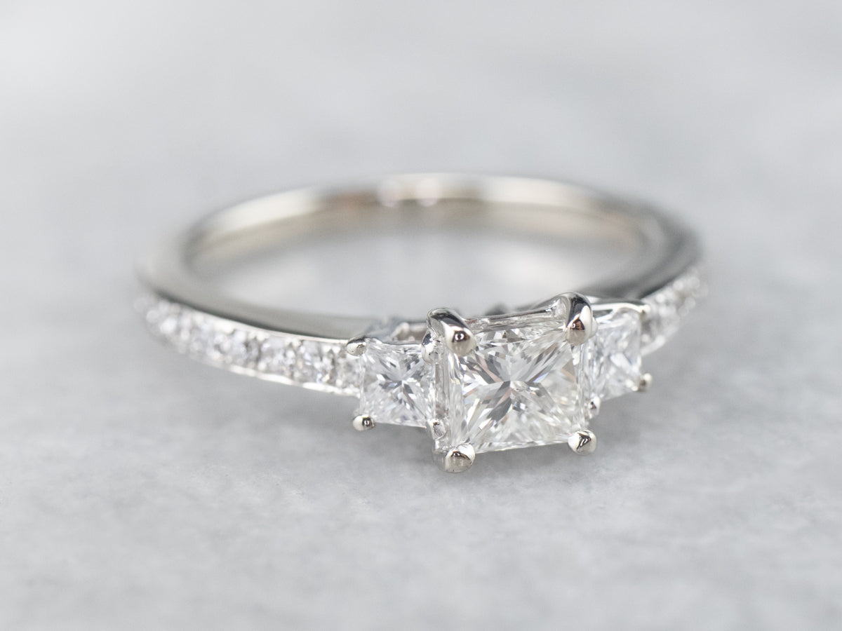 Modern Princess Cut Diamond Engagement Ring