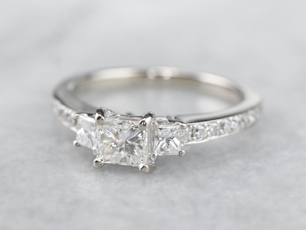 Modern Princess Cut Diamond Engagement Ring