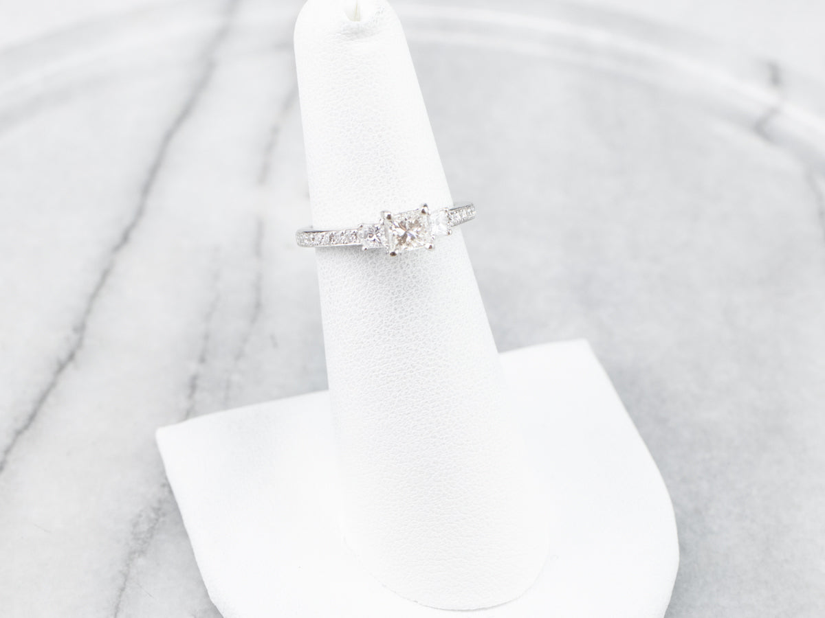 Modern Princess Cut Diamond Engagement Ring