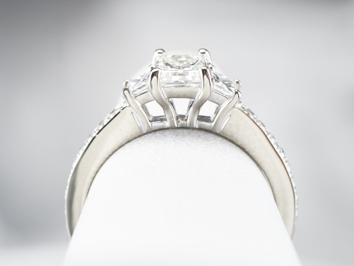 Modern Princess Cut Diamond Engagement Ring
