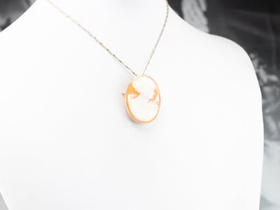 Vintage Gold Cameo Pendant or Pin