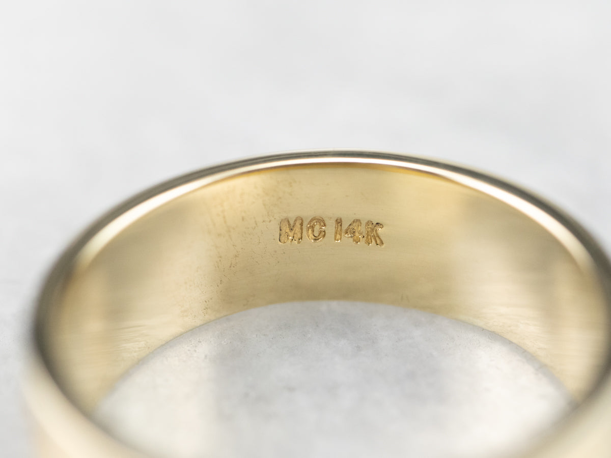 Unisex Stacked Gold Band