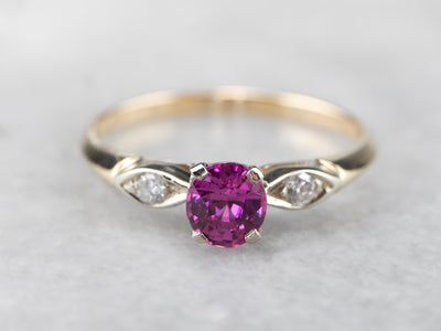 Exceptional Pink Sapphire Diamond Engagement Ring