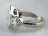 Alito Diamond Cluster 18K White Gold Engagement Ring