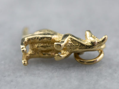 18K Gold Detailed Kangaroo Charm