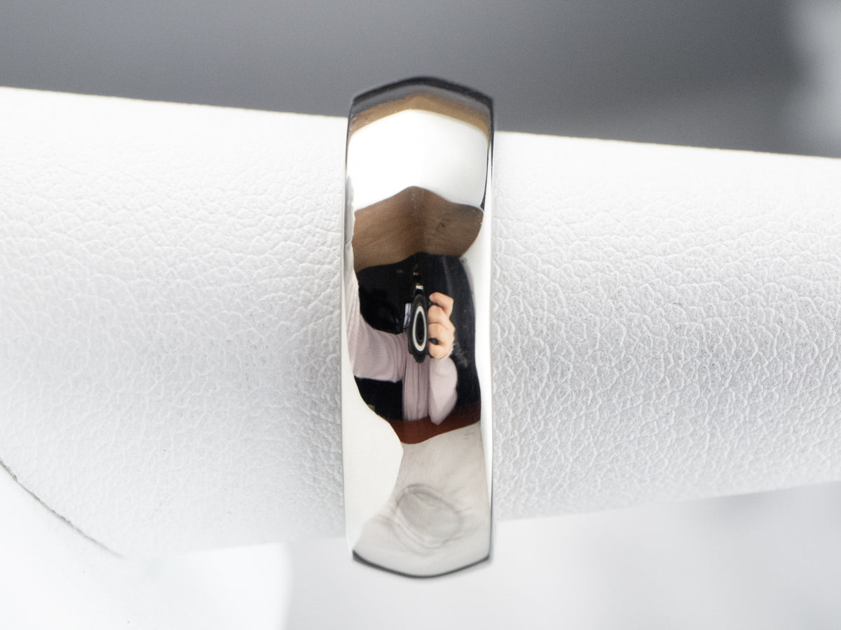 Unisex White Gold Comfort Fit Band