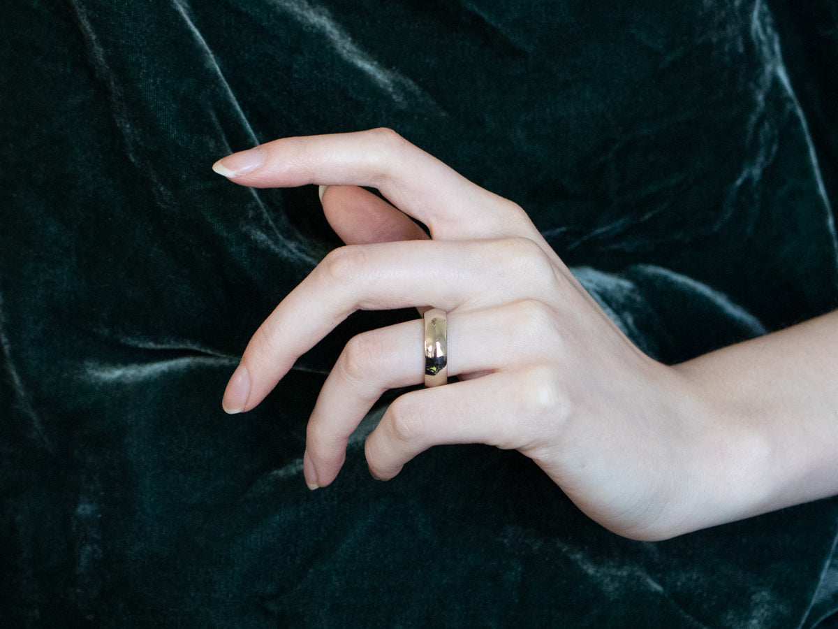 Unisex White Gold Comfort Fit Band