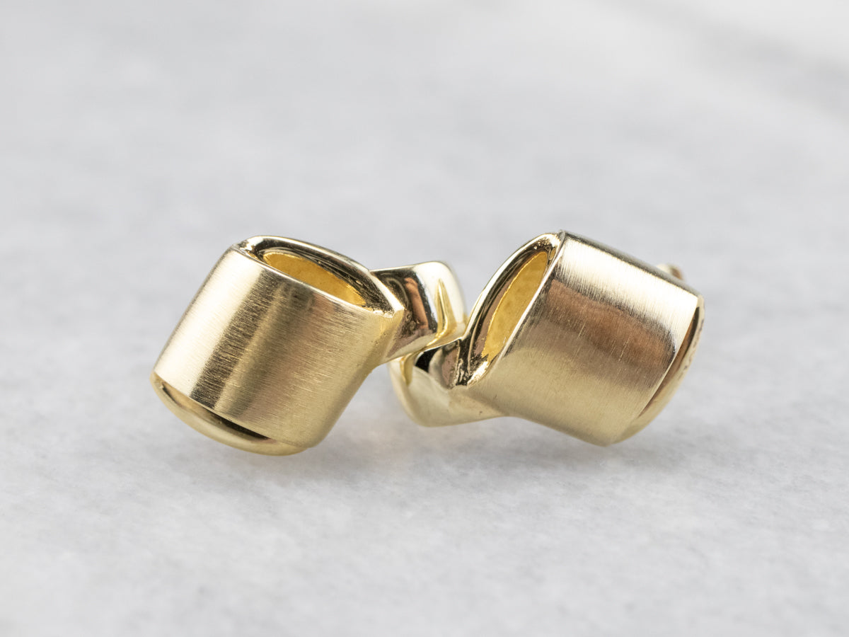 Modernist Gold Drop Earrings