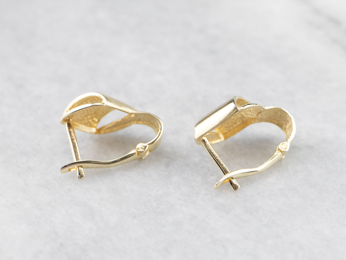 Modernist Gold Drop Earrings
