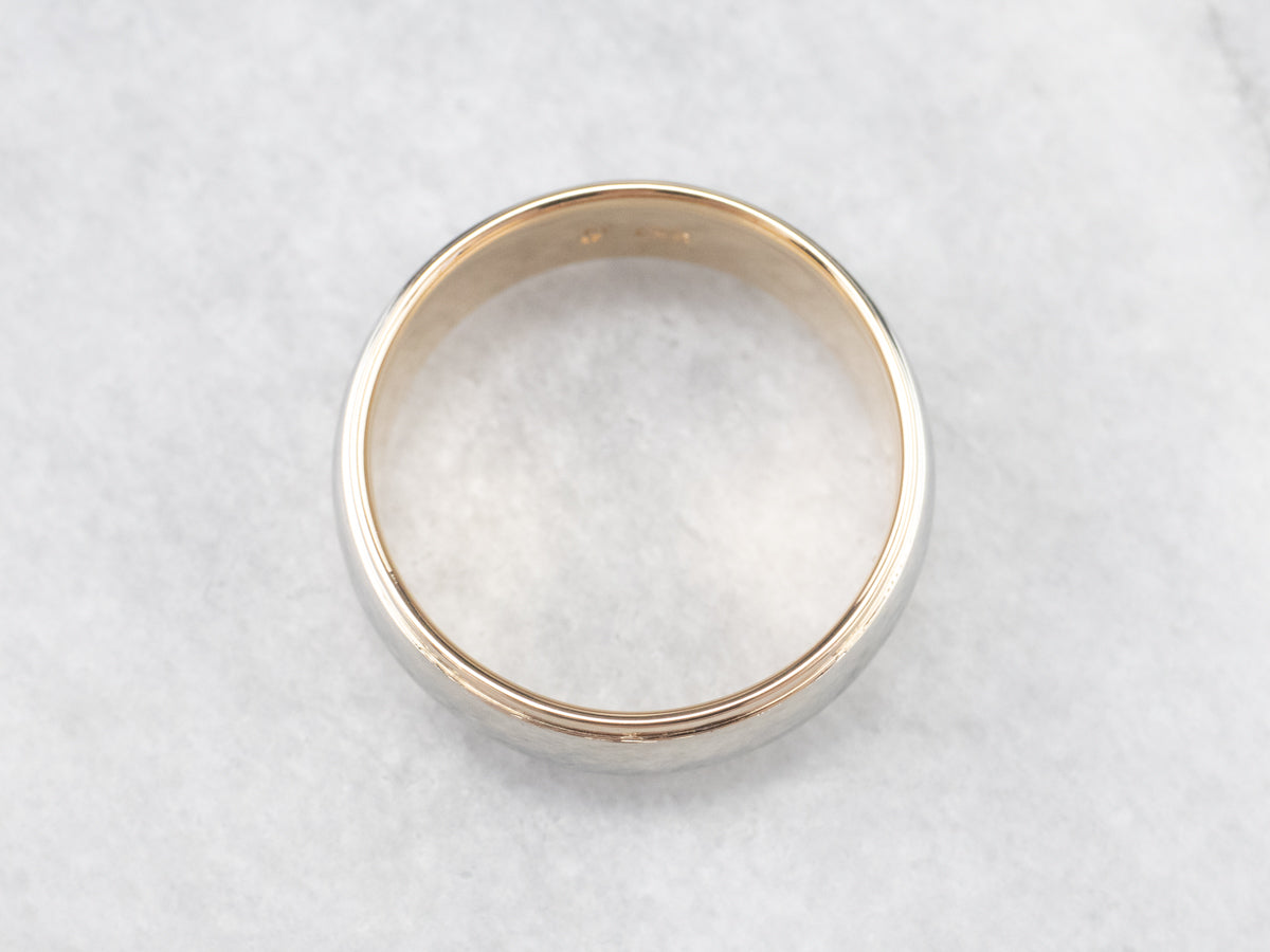 Men's Two Toned Gold Wedding Band