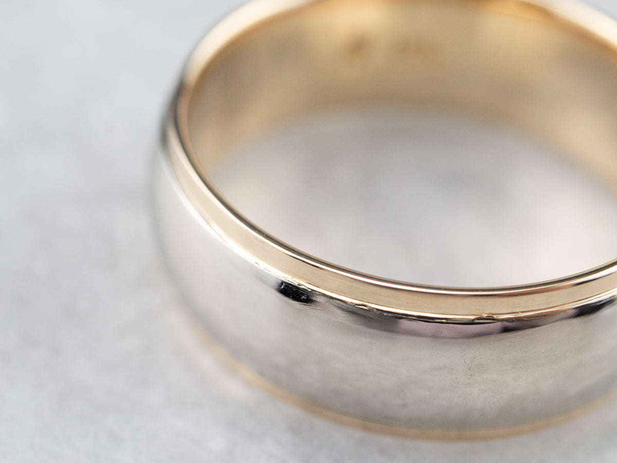 Men's Two Toned Gold Wedding Band
