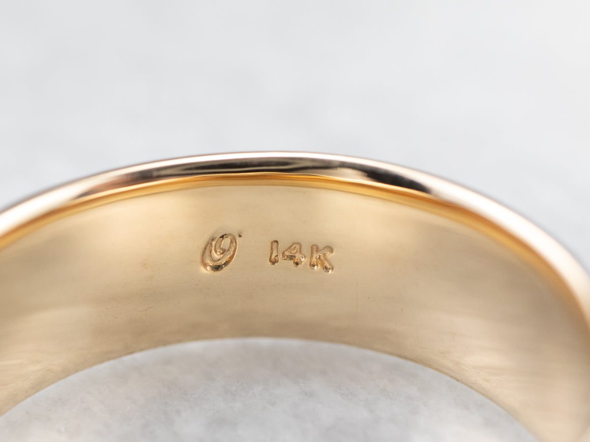 Men's Two Toned Gold Wedding Band