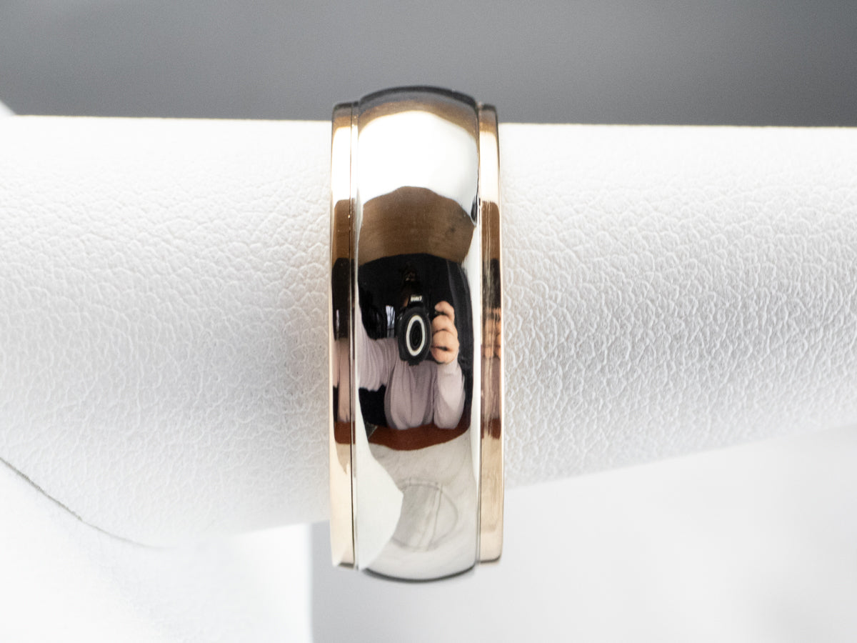 Men's Two Toned Gold Wedding Band