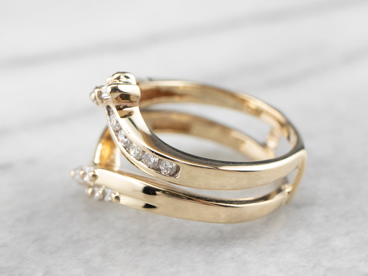 Banda potenciadora de solitario de diamantes