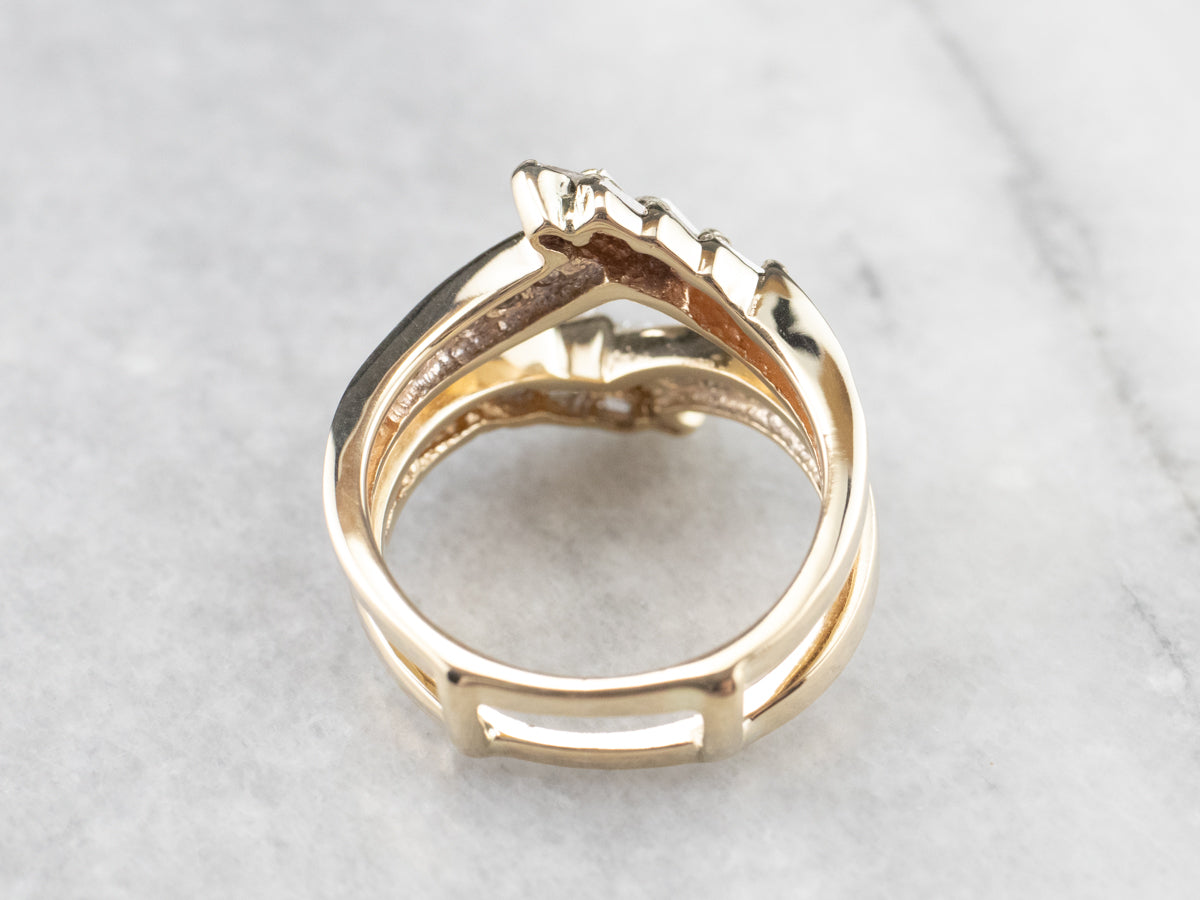 Banda potenciadora de solitario de diamantes