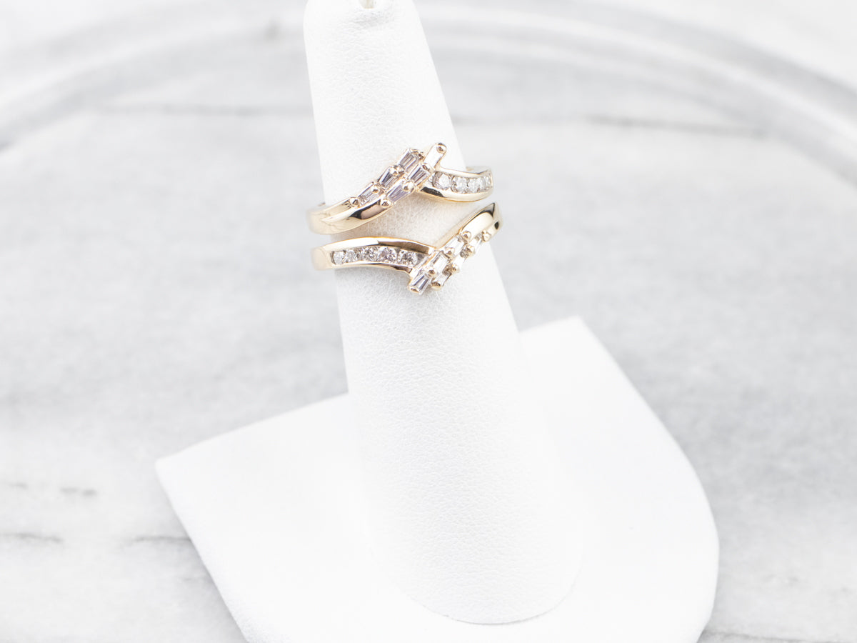 Banda potenciadora de solitario de diamantes