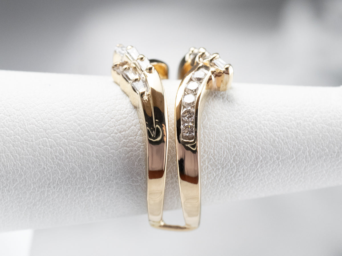 Banda potenciadora de solitario de diamantes