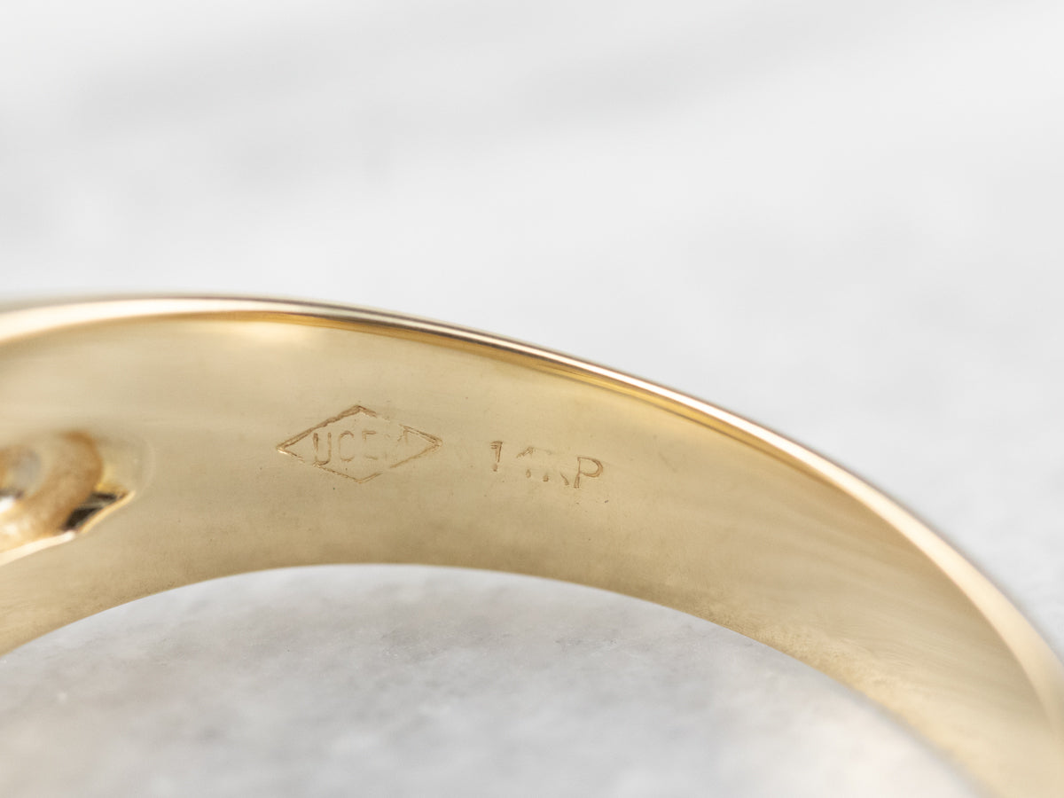 Anillo llamativo de diamantes unisex