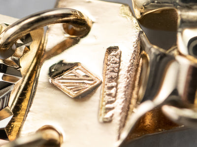 Italian Diamond Cut Tri-Tone Gold Bracelet