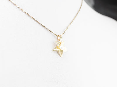 Pearl Flower 14K Gold Pendant