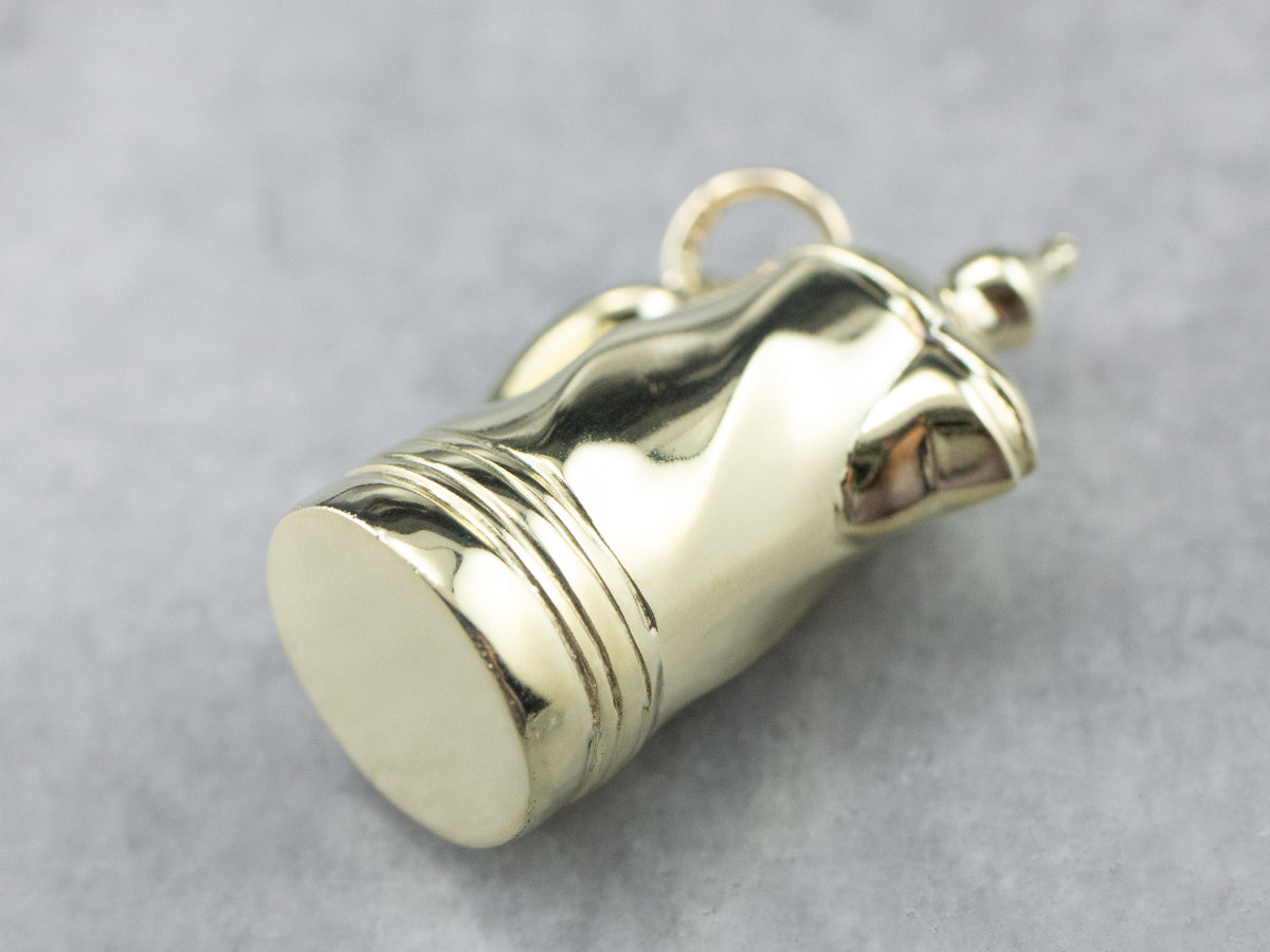 Large Gold French Press Pendant